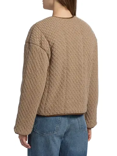 dh New York Women's Loup Knit Sweater Jacket - Oatmeal Combo | Thumbnail 5 dh New York Women's Loup Knit Sweater Jacket - Oatmeal Combo | Thumbnail 5