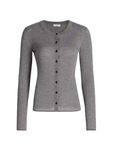 A.L.C. Women's Fisher Wool Cardigan - Medium Heather Grey - Size XL | Thumbnail 1 A.L.C. Women's Fisher Wool Cardigan - Medium Heather Grey - Size XL | Thumbnail 1