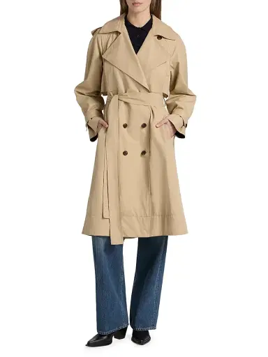 A.L.C. Women's Asher Oversized Belted Trench Coat - Beige - Size XL | Thumbnail 3