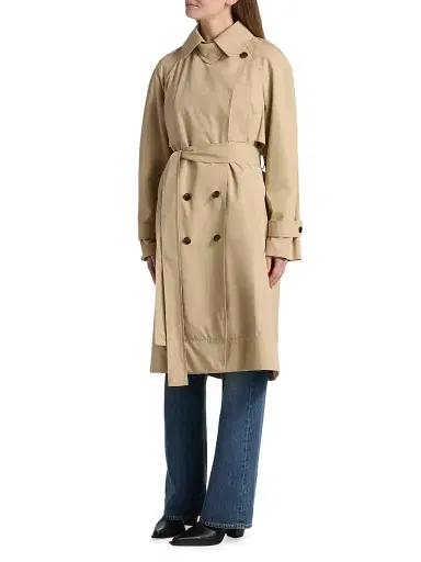 A.L.C. Women's Asher Oversized Belted Trench Coat - Beige - Size XL | Thumbnail 4