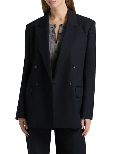 A.L.C. Women's Calla Oversized Double-Breasted Blazer - Evening Blue - Size 12 | Thumbnail 3