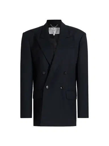A.L.C. Women's Calla Oversized Double-Breasted Blazer - Evening Blue - Size 12 | Thumbnail 1