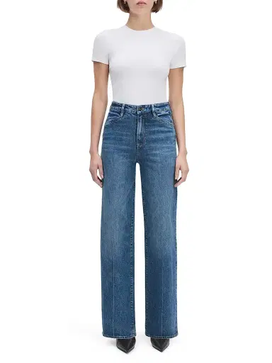 Favorite Daughter Women's Campbell Wash Mischa Super High-Rise Wide-Leg Jeans - Campbell - Size 31 | Thumbnail 2