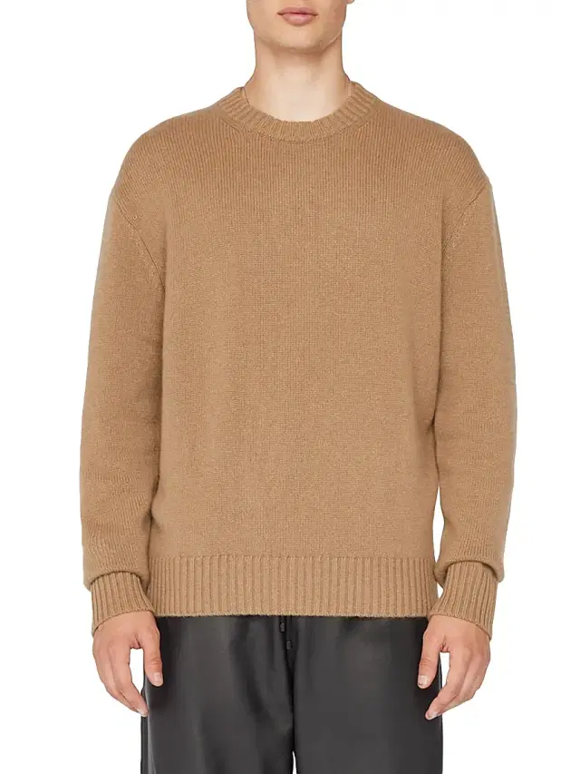 Men's Cashmere Crewneck Sweater - Caramel