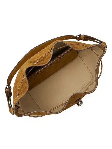 Tory Burch Women's T Monogram Suede Oversized Bucket Bag | Thumbnail 3 Tory Burch Women's T Monogram Suede Oversized Bucket Bag | Thumbnail 3