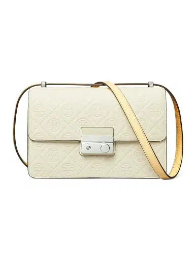 Tory Burch Women's T Monogram Pebbled Leather Shoulder Bag | Thumbnail 1 Tory Burch Women's T Monogram Pebbled Leather Shoulder Bag | Thumbnail 1