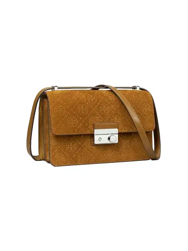 Tory Burch Women's T Monogram Suede Shoulder Bag | Thumbnail 5
