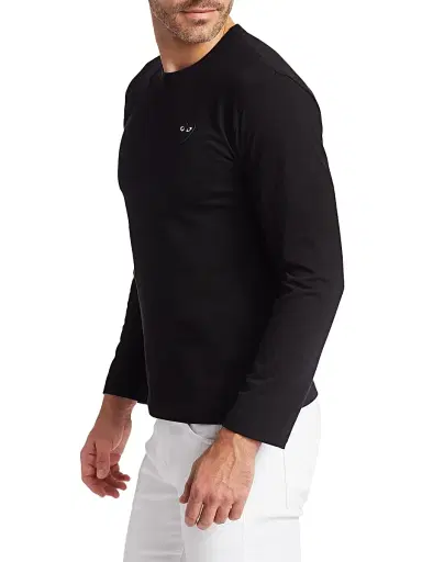 Comme des Garçons PLAY Men's Graphic Heart Long-Sleeve Tee - Black | Thumbnail 4 Comme des Garçons PLAY Men's Graphic Heart Long-Sleeve Tee - Black | Thumbnail 4