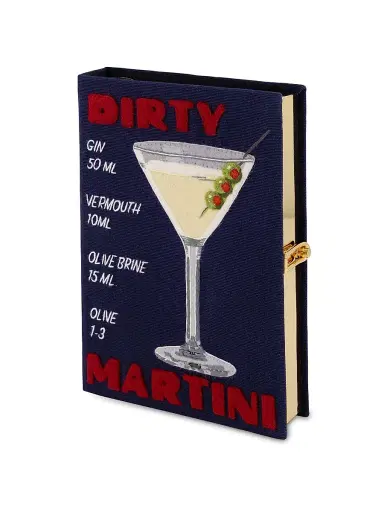 Olympia Le-Tan Women's Cocktail, Olympia of Greece X OLT Dirty Martini Book Clutch - Black | Thumbnail 3