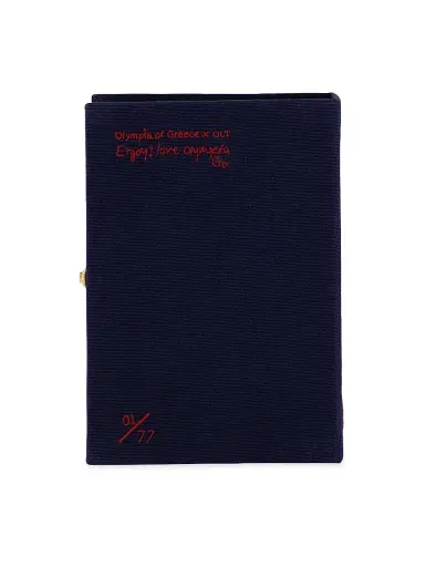 Olympia Le-Tan Women's Cocktail, Olympia of Greece X OLT Dirty Martini Book Clutch - Black | Thumbnail 4