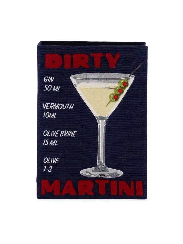 Women's Cocktail, Olympia of Greece X OLT Dirty Martini Book Clutch - Black