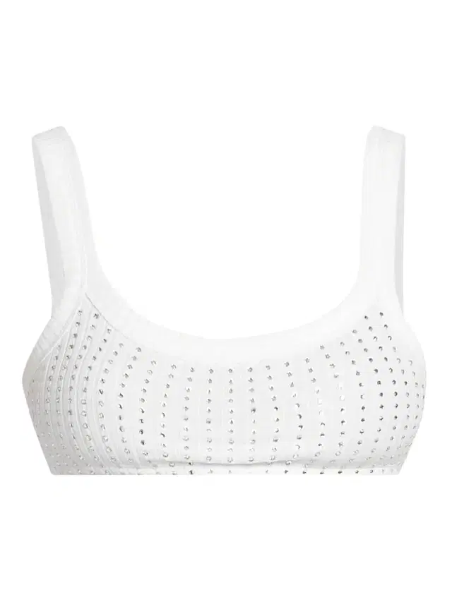 Women's Thermostrass Macro Rib Bra Top - White Women's Thermostrass Macro Rib Bra Top - White