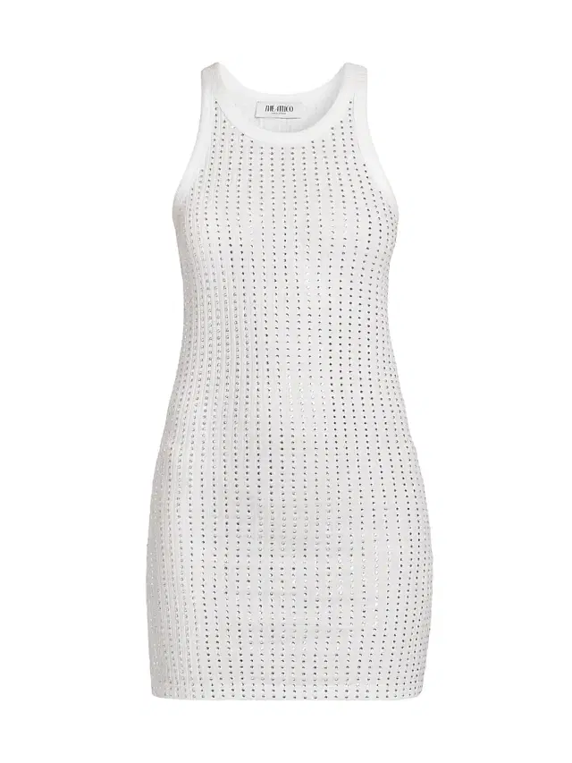 Women's Thermostrass Macro Jersey Rib Minidress - White