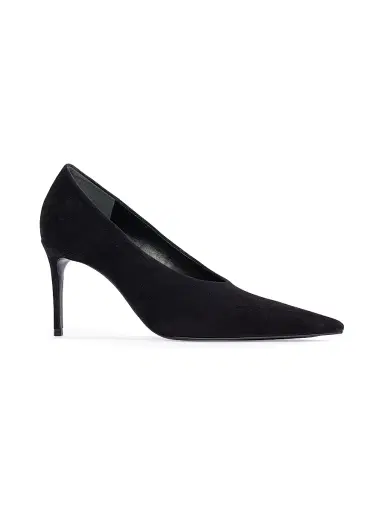 Black Suede Studio Women's Jona 80MM Suede Pumps | Thumbnail 2 Black Suede Studio Women's Jona 80MM Suede Pumps | Thumbnail 2