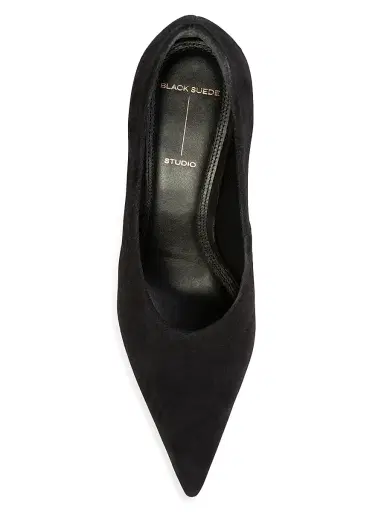 Black Suede Studio Women's Jona 80MM Suede Pumps | Thumbnail 3 Black Suede Studio Women's Jona 80MM Suede Pumps | Thumbnail 3