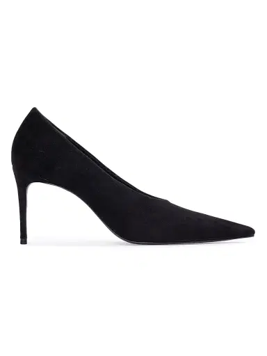 Black Suede Studio Women's Jona 80MM Suede Pumps | Thumbnail 1 Black Suede Studio Women's Jona 80MM Suede Pumps | Thumbnail 1