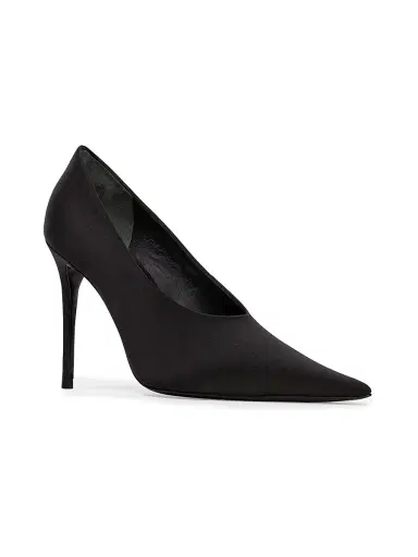 Black Suede Studio Women's Jona 100MM Satin Pumps - Black Satin - Size 12 | Thumbnail 2 Black Suede Studio Women's Jona 100MM Satin Pumps - Black Satin - Size 12 | Thumbnail 2
