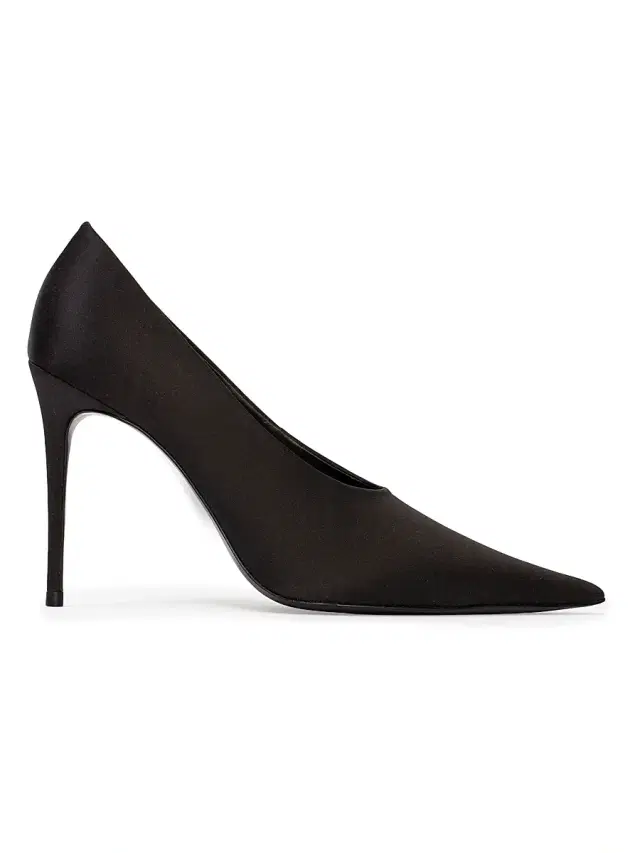 Black Suede Studio Women's Jona 100MM Satin Pumps - Black Satin