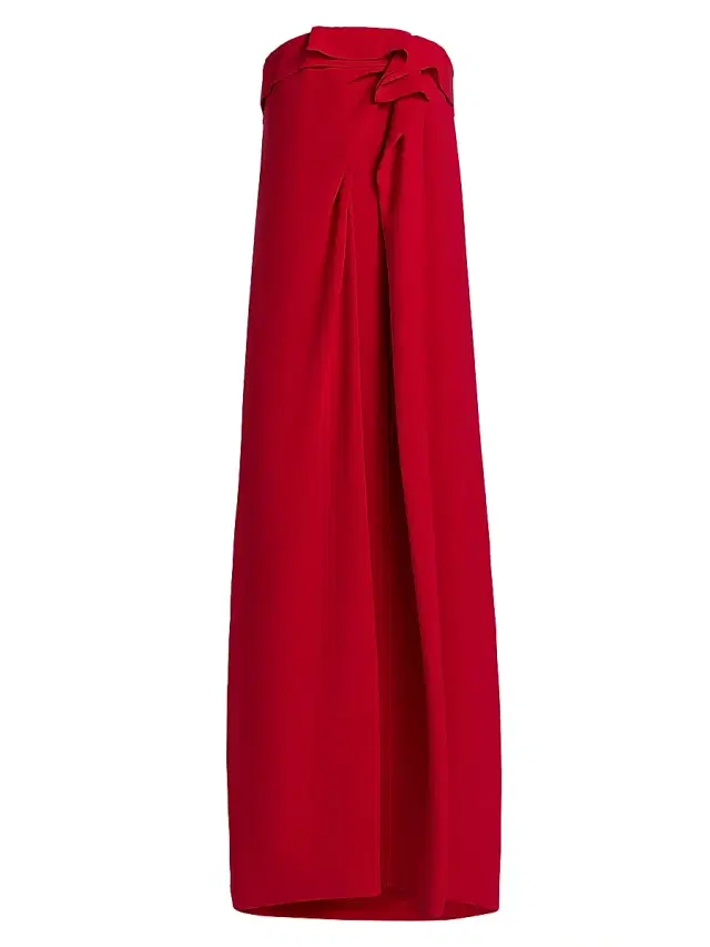 Heirlome Women's Manuela Silk Strapless Gown - Red