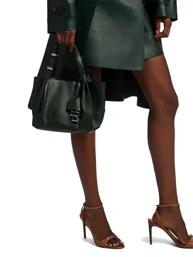 Ralph Lauren Collection Women's Small Logo Leather Tote Bag | Thumbnail 2