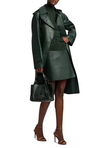 Ralph Lauren Collection Women's Small Logo Leather Tote Bag | Thumbnail 3