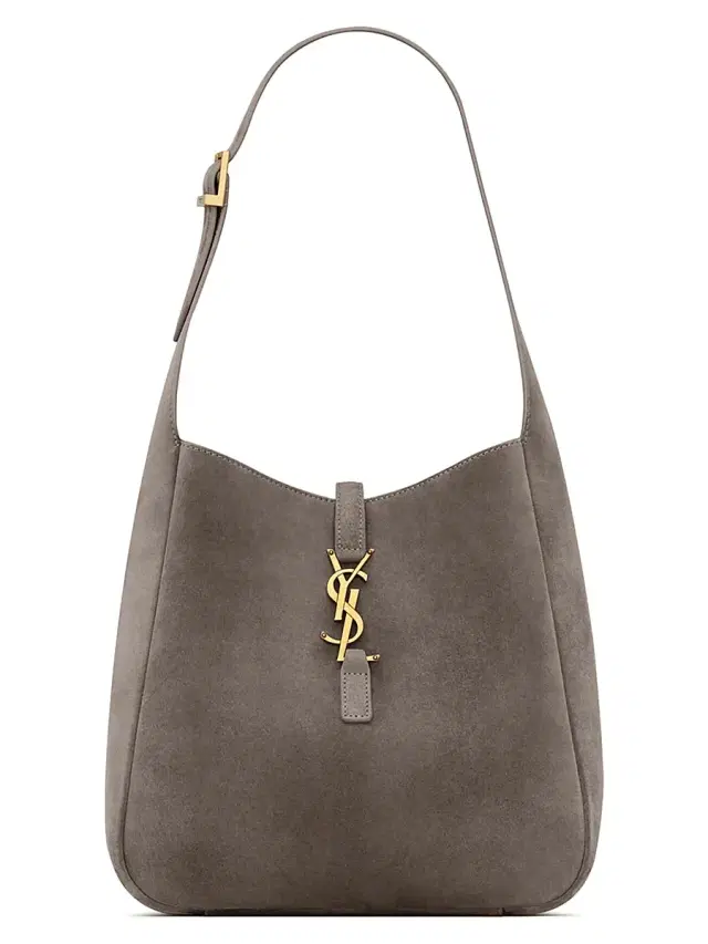 Saint Laurent Women's Le 5 à 7 Supple  Shoulder Bag in Suede - Urban Grey
