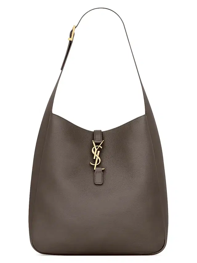 Saint Laurent Women's Le 5 à 7 Supple  Shoulder Bag in Grained Leather - Urban Grey