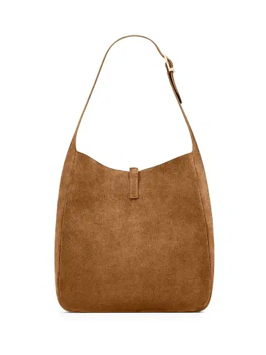 Saint Laurent Women's Le 5 ÿ 7 Supple Large Shoulder Bag in Suede - Caramel Cognac | Thumbnail 6 Saint Laurent Women's Le 5 ÿ 7 Supple Large Shoulder Bag in Suede - Caramel Cognac | Thumbnail 6