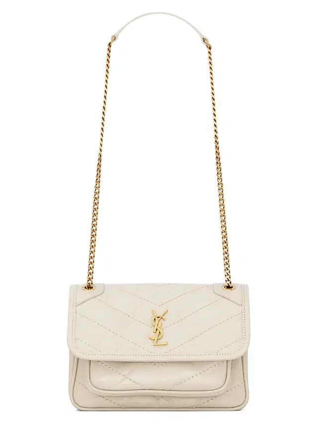Saint Laurent Women's Niki Mini Bag in Vintage Leather - White
