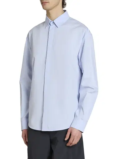 Jacquemus Men's Simon Cotton Button-Front Shirt - Diagonal Blue | Thumbnail 4 Jacquemus Men's Simon Cotton Button-Front Shirt - Diagonal Blue | Thumbnail 4