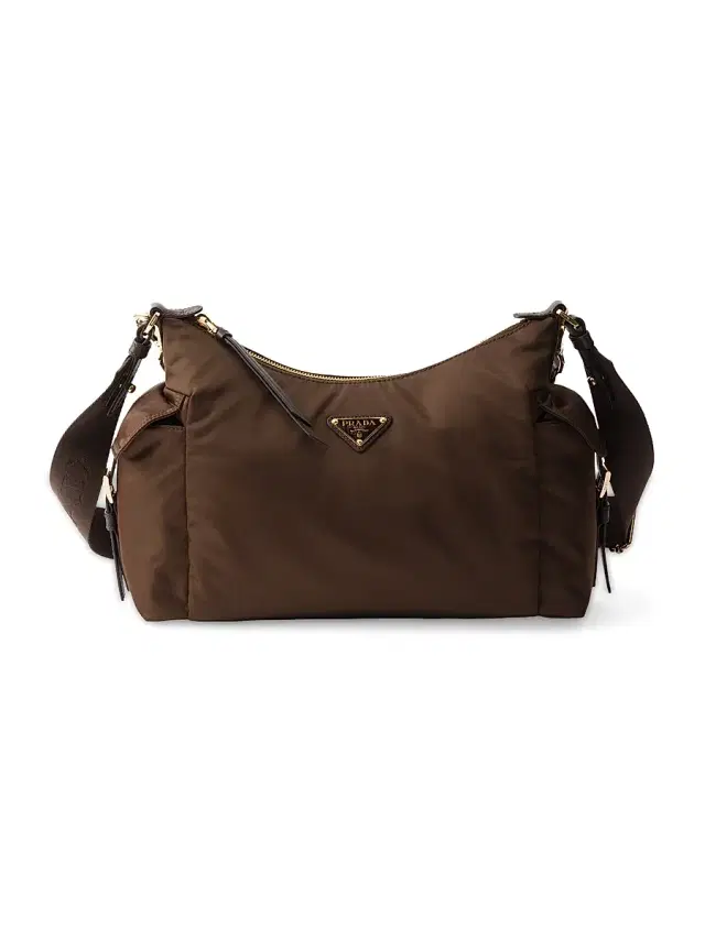 Prada Women's Explore  Re-Nylon and Leather Shoulder Bag - Dark Brown