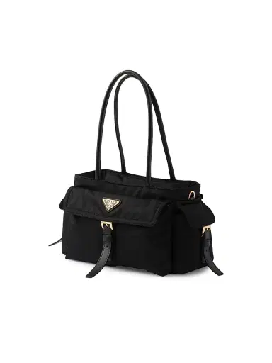 Prada Women's Explore Medium Re-Nylon and Leather Top Handle Bag - Black | Thumbnail 5