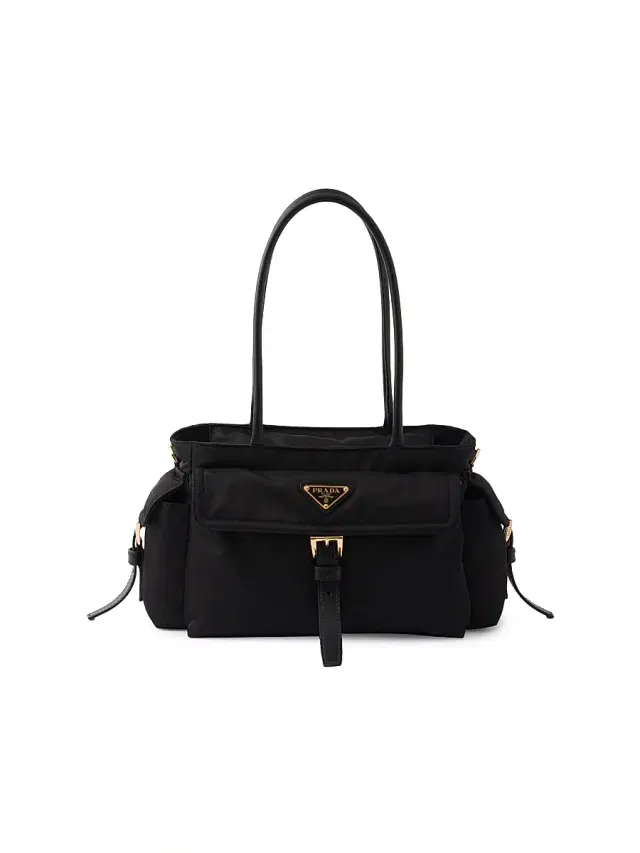 Prada Women's Explore  Re-Nylon and Leather Top Handle Bag - Black