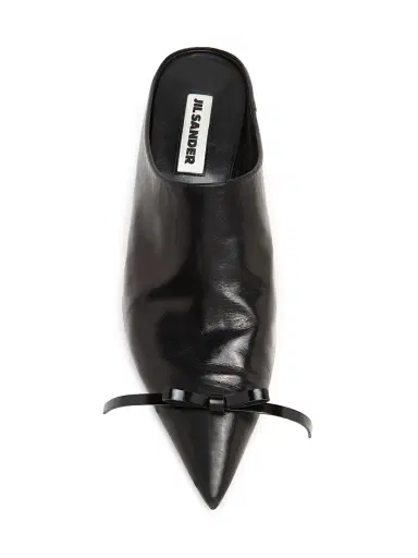 Jil Sander Women's 25MM Bow-Detail Leather Mules | Thumbnail 4 Jil Sander Women's 25MM Bow-Detail Leather Mules | Thumbnail 4