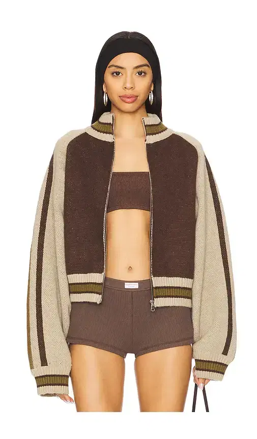 Jaded London Knitted Bomber