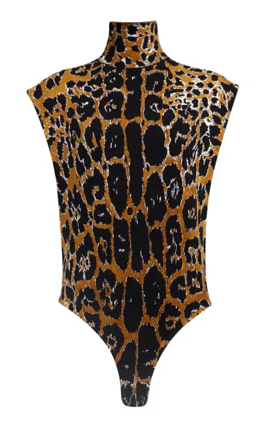 Alaïa Leopard Printed Jacquard Knit Top | Thumbnail 1