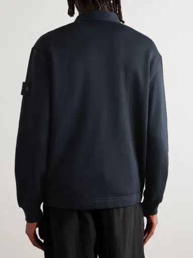Stone Island Ghost Wool and Cotton-Blend Jersey Zip-Up Sweatshirt - Men | Thumbnail 4 Stone Island Ghost Wool and Cotton-Blend Jersey Zip-Up Sweatshirt - Men | Thumbnail 4