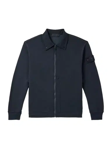 Stone Island Ghost Wool and Cotton-Blend Jersey Zip-Up Sweatshirt - Men | Thumbnail 1 Stone Island Ghost Wool and Cotton-Blend Jersey Zip-Up Sweatshirt - Men | Thumbnail 1