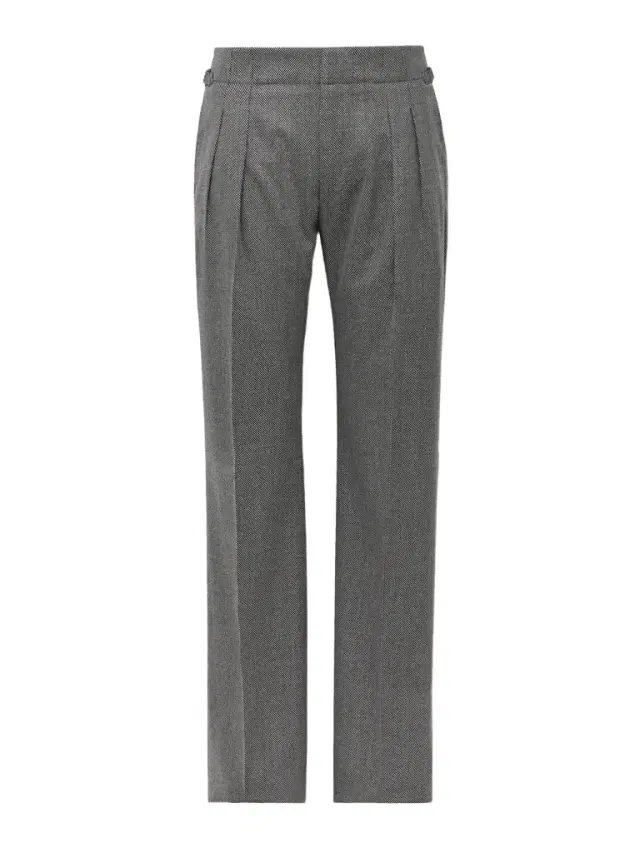 Straight-Leg Pleated Birdseye Wool Suit Trousers - Men