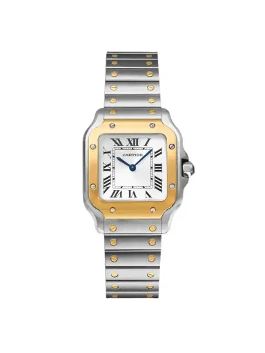 Cartier Santos de Small Interchangeable Stainless Steel and 18-Karat Gold Watch, Ref. W2SA0033 - Men | Thumbnail 1 Cartier Santos de Small Interchangeable Stainless Steel and 18-Karat Gold Watch, Ref. W2SA0033 - Men | Thumbnail 1