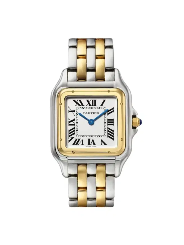 Cartier Panthère de  Large 18-Karat Gold and Stainless Steel Watch, Ref. W2PN0016 - Men