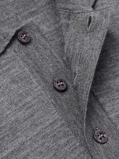 Saint Laurent Cassandre Logo-Embroidered Wool Polo Shirt - Men | Thumbnail 5