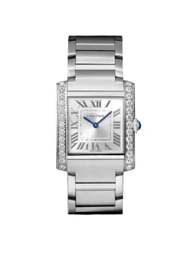 Cartier Tank Française Medium Stainless Steel Diamond Watch, Ref. W4TA0028 - Men | Thumbnail 1 Cartier Tank Française Medium Stainless Steel Diamond Watch, Ref. W4TA0028 - Men | Thumbnail 1