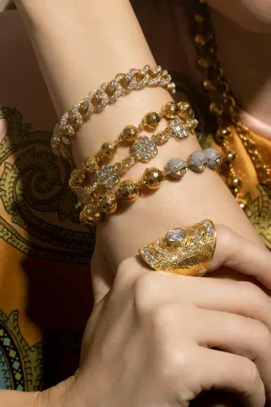 BUDDHA MAMA Diamond Flower Bracelet | Thumbnail 3