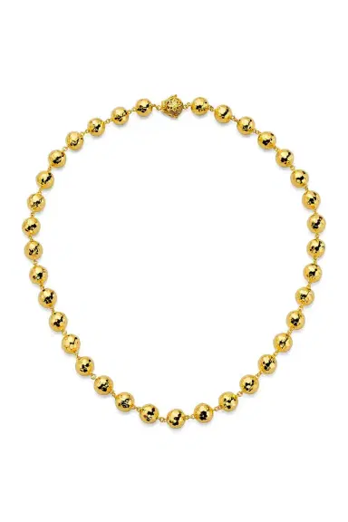 BUDDHA MAMA Hammered Ball Chain Necklace - 10mm - 20in | Thumbnail 1