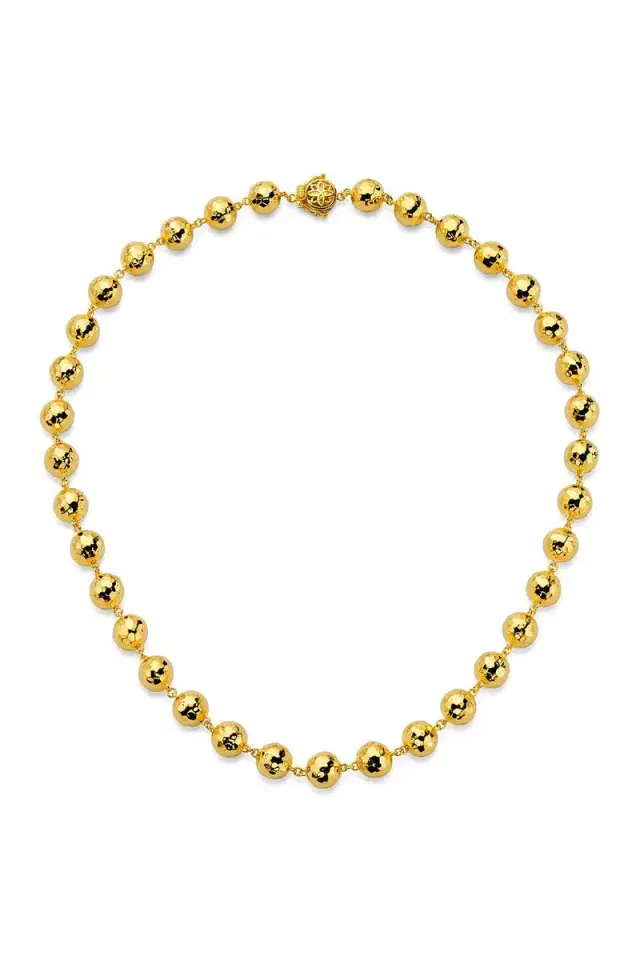 BUDDHA MAMA Hammered Ball Chain Necklace - 10mm - 20in