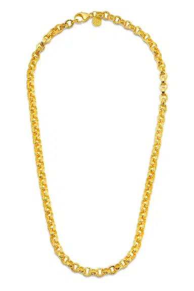 BUDDHA MAMA Hammered Link Necklace - 7mm | Thumbnail 1