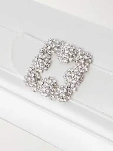 Manolo Blahnik Gothisi Crystal-embellished Satin Clutch | Thumbnail 4