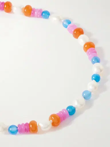 Gohar World Turkish Delight Silver Multi-stone And Silk Necklace | Thumbnail 4