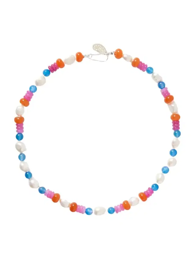 Gohar World Turkish Delight Silver Multi-stone And Silk Necklace